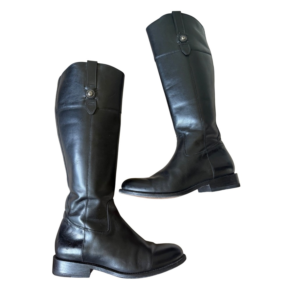 FRYE Boots Jayden Leather Tall Riding Black Size 10 B